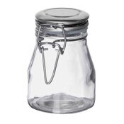 Tablecraft CJS12 11.5 oz Glass Condiment Jar - 4/Pack