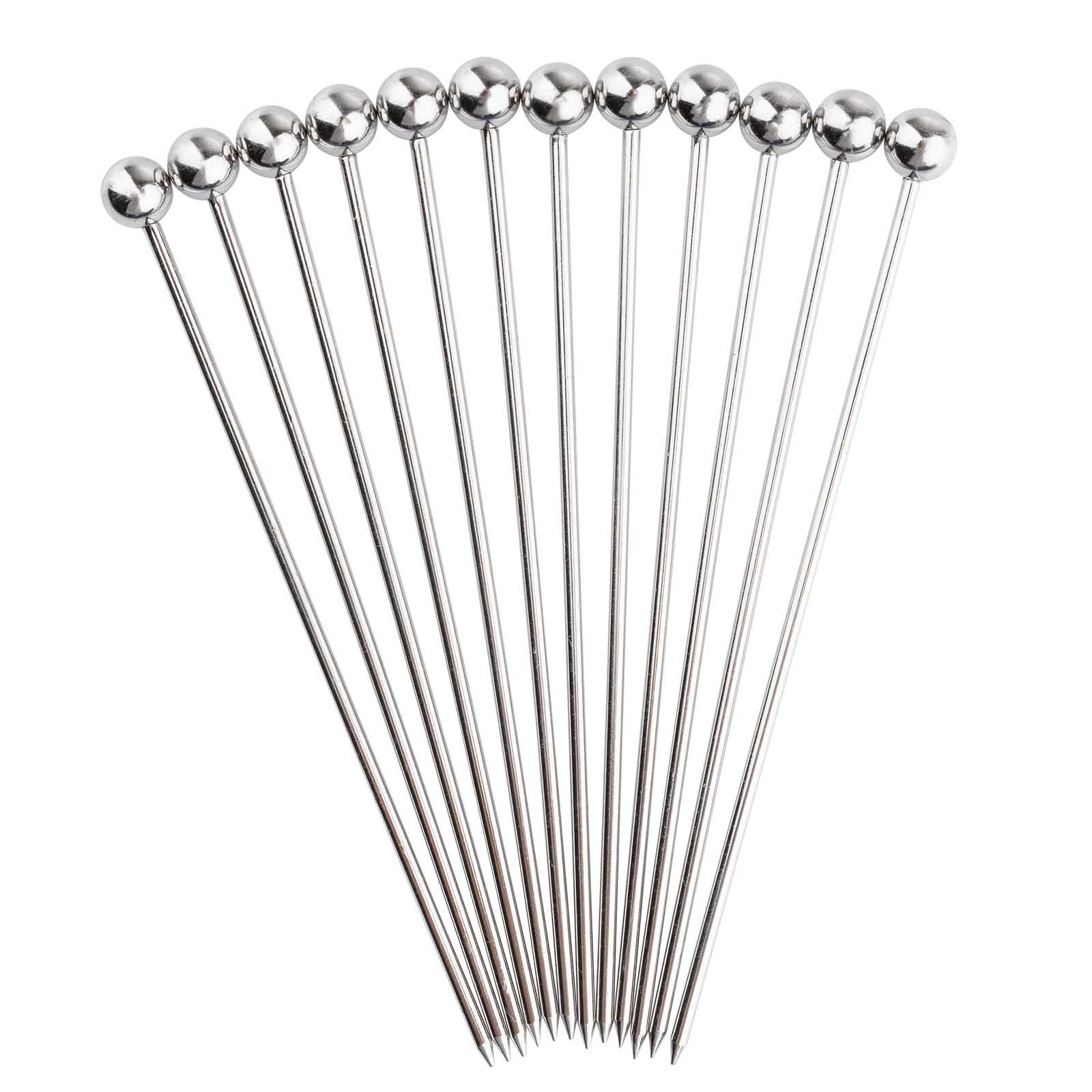 TableCraft Stainless Steel Cocktail Picks (Set of 12) - Thumbnail 2
