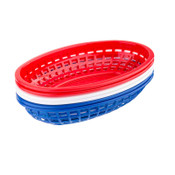 Oval Baskets Red White Blue