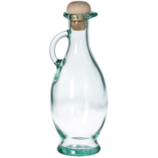 green glass oil bottle