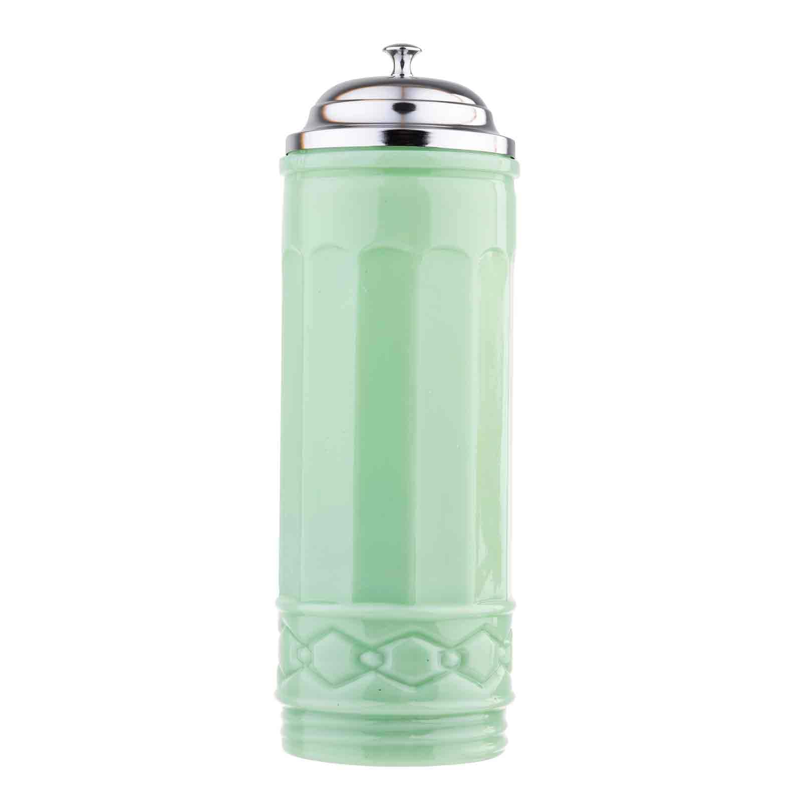 つよし様 リクエスト STRAW DISPENSER 1992 Jadeite Glass Collection Straw Jar